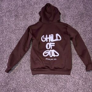 Child of God Brown Hoodie small